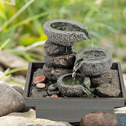 Zimmerbrunnen Pajoma Floating Stones mit einer Höhe von ca. 20 cm