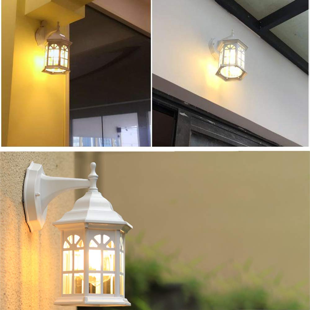 lampa wisząca, Kinkiet zewnętrzny w stylu vintage, obudowa aluminiowa ze szkłem, odporny na wilgoć, do stosowania zewnątrz, drzwiach wejściowych, podwórku, garażu, patio, balkonie