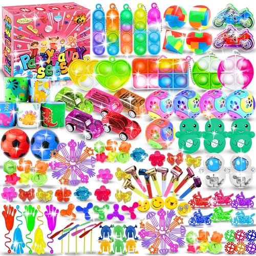 BicMan 150Pcs Party Favors for Kids 3-5 4-8, Fidget Toys Pack, Goodie Bag Stuffers, Carnival Prizes, Treasure Box, Sensory Stress Toy, Prize for Classroom Easter Eggs Fillers