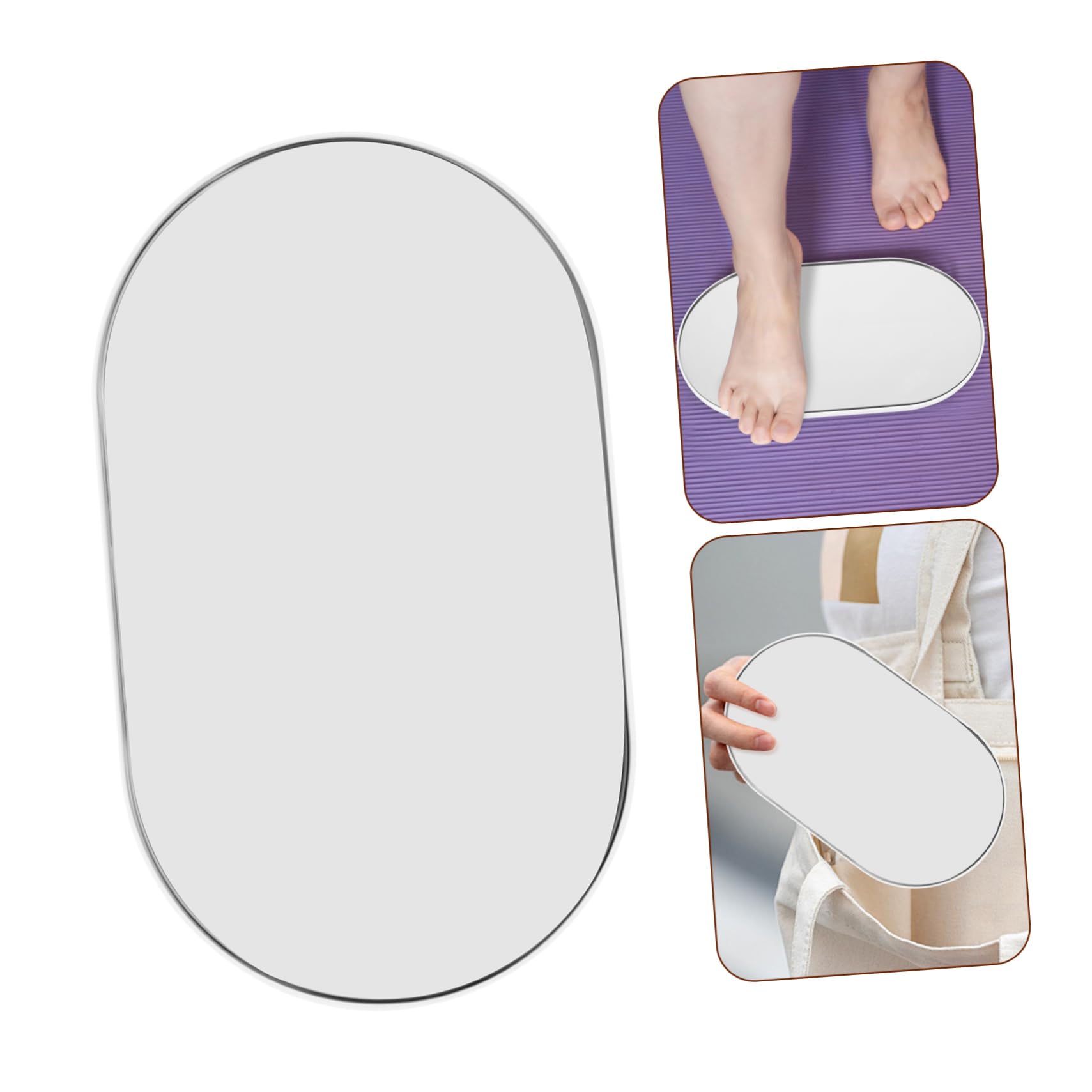 Báscula Digital Para Peso Corporal Portátil, Báscula De Viaje Recargable 26x15 Cm, Espejo Ovalado, Lectura Rápida y Precisa, Herramienta De Pesaje Para Mujeres y Uso Doméstico