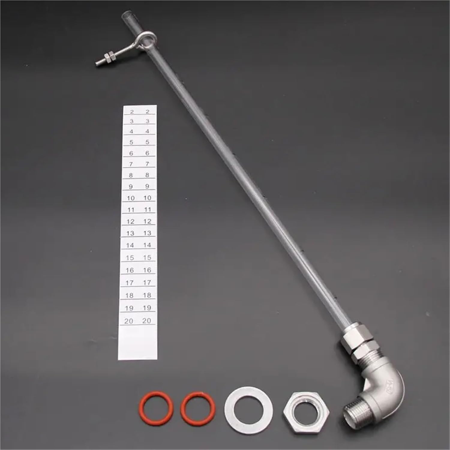 11"/16"/20" Weldless Sight Gauge Stainless Steel PC Tube High Temp 7/8"Hole Homebrew Kettle/Keg(11inch 28cm Tube)