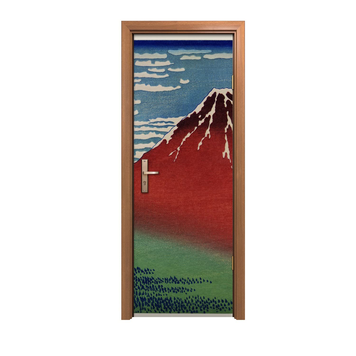 Autocollant de porte 70x200cm Coloray Ciel de montagne pour décoration murale