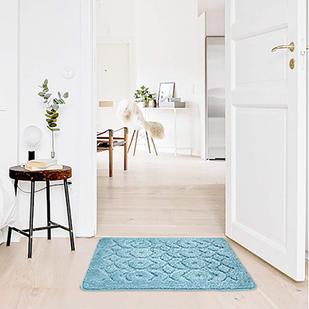 Tappeto da Bagno in Microfibra, Morbido Assorbente Antiscivolo 100% Lavabile in Lavatrice Tappetino per Vasca-Blu 50x80 cm (20x31 Pollici)