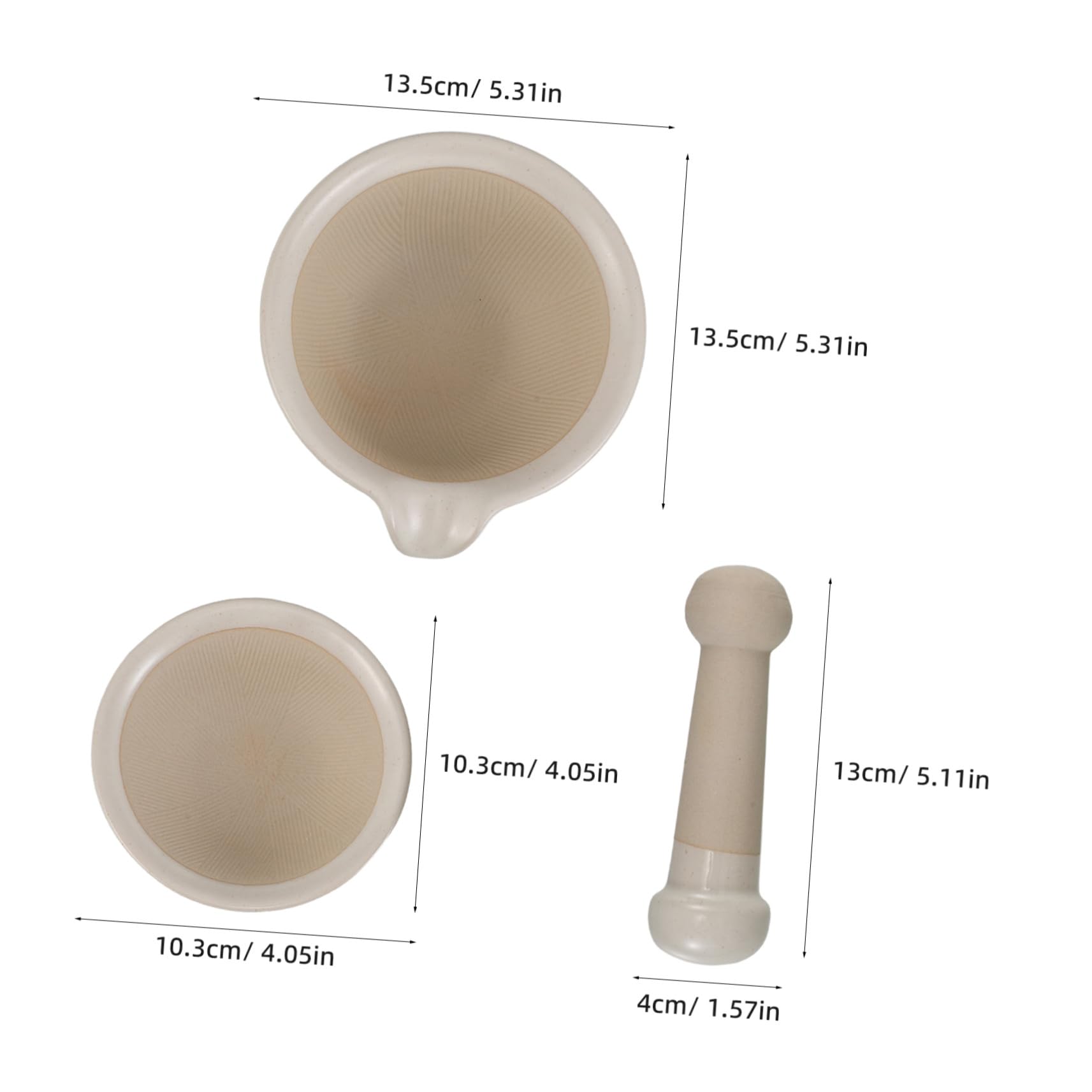 ULTECHNOVO Food Grinder Set Japanisches Design Keramik Babybrei Schüssel Mit Stampfer Stab Manuelle Herstellung Glatter Breie Für Kleinkinder Fütterung