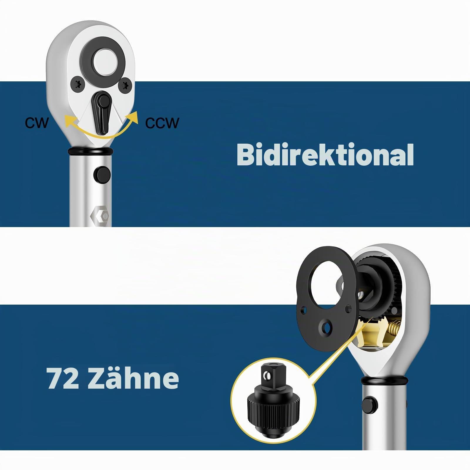 VANPO Drehmomentschlüssel 1/4" & 3/8" & 1/2", 3-25Nm, 5-60Nm, 20-220Nm | 3 teilig Torque Wrench Set, ±3% Fehlergenauigkeit mit 72 Zähne Wende Ratschenkopf für Fahrrad, Motorrad, Auto Wartung