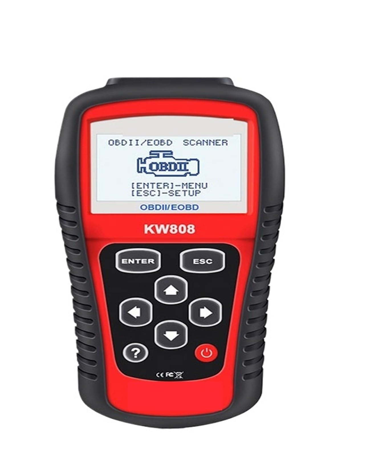 KW808 Car OBD2 Scanner Auto Automotive Diagnostic Scanner Tools Engine Fualt Code Reader OBD2 Large LCD Screen