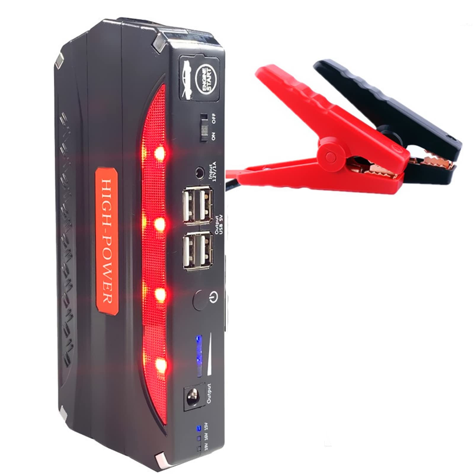 Gmjay Portable Car Jump Starter Emergency Starting Device 12V Petrol & Diesel Car Battery Booster Power Bank
