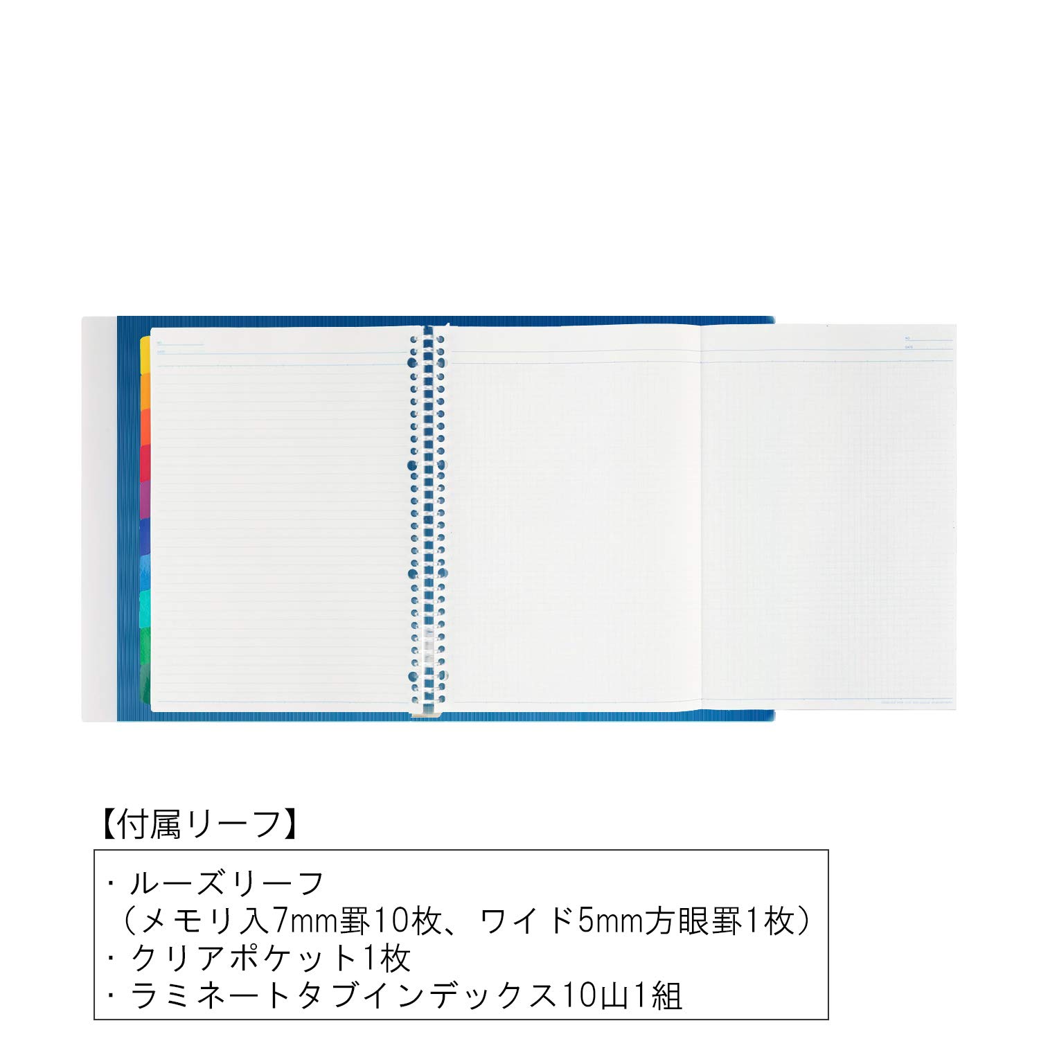 Maruman F584-02 Classeur à feuilles mobiles, A4, Session, 30 trous, bleu