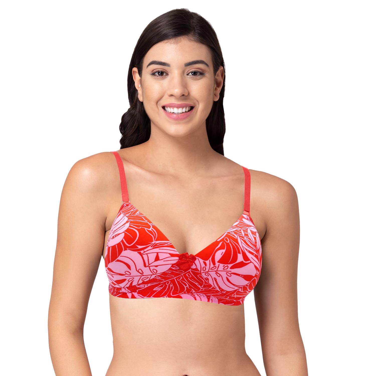 tweens Lightly Padded Full Coverage Printed Bra | Wireless/Wire-free | Seamless Molded | Everyday Bra | Multi-way-picture-14