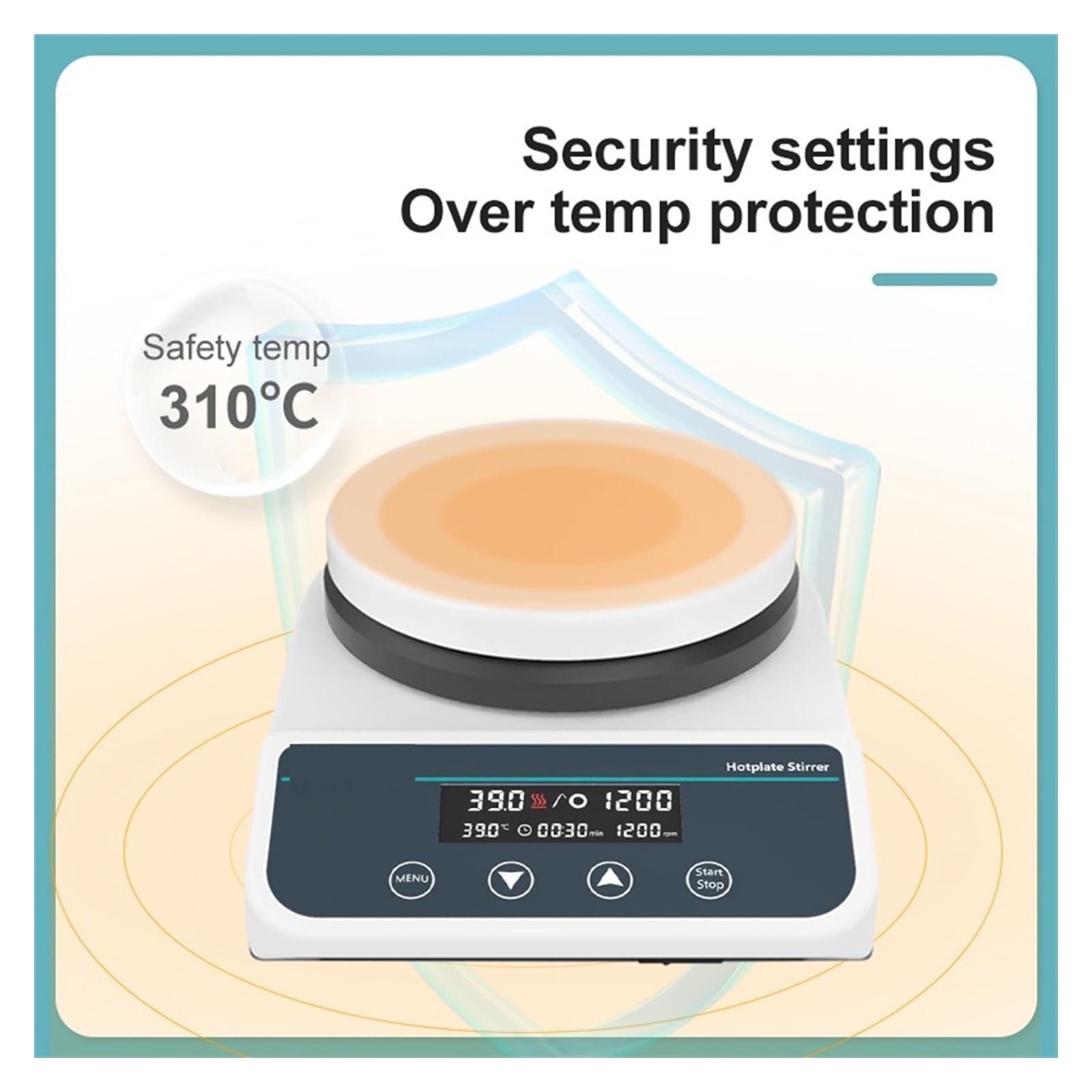 LABOR-Rührer, Magnetrührer mit Heizrührer, Labor-Thermostat-Digitalanzeige, Magnetmischer, Heizplatte(HS5Pro(2L LCD))