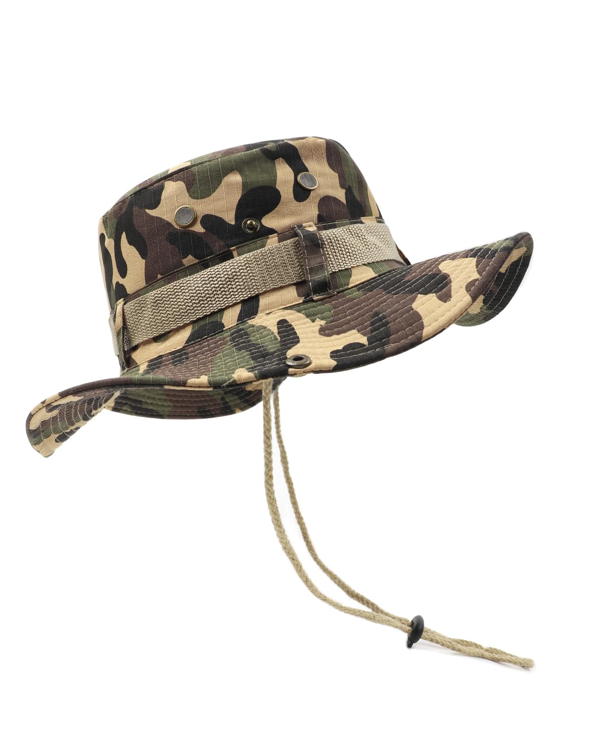 Zylioo Sombreros de sol XXL UV Boonie, sombrero táctico militar para cabezas grandes, sombreros de caza de safari, selva, para senderismo, camping