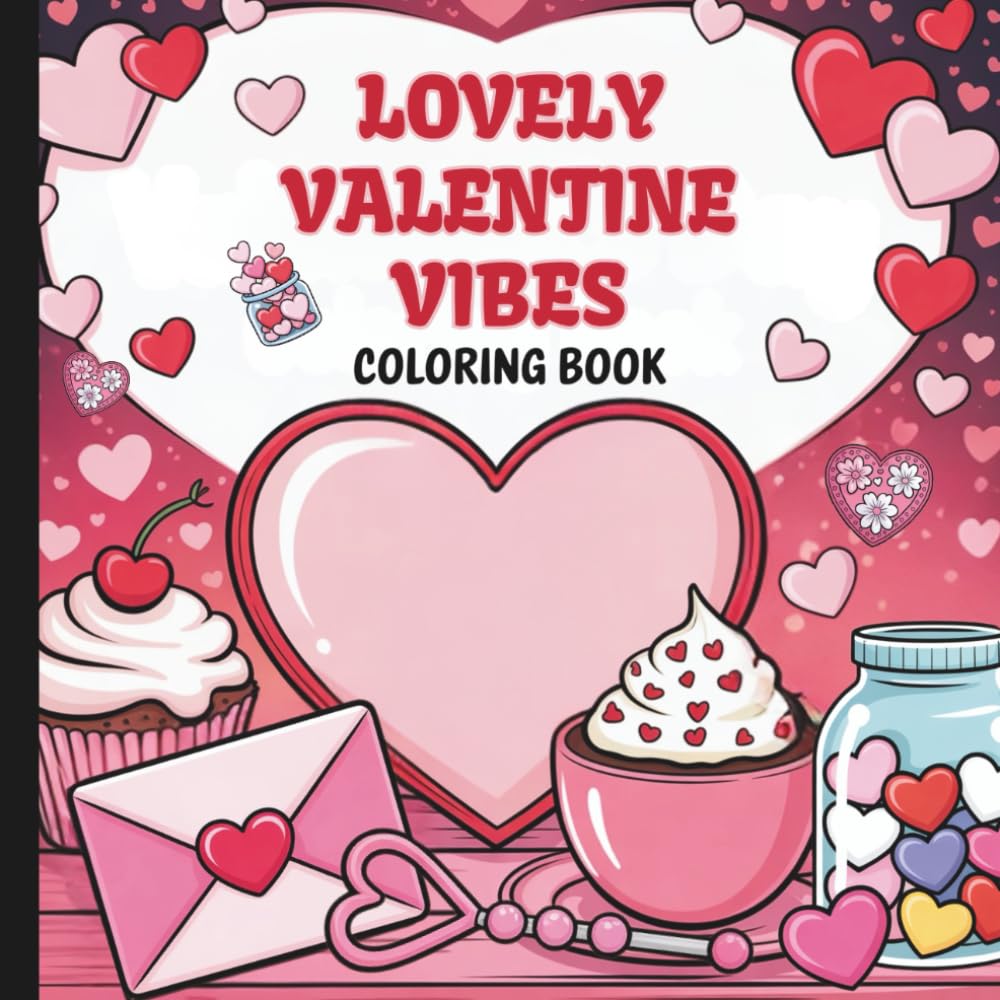 Lovely Valentine Vibes Coloring Book: Valentine Coloring Book For Adults And Kids (Hearts & Happiness: Valentine's Day Fun Collection For Adults & Kids)