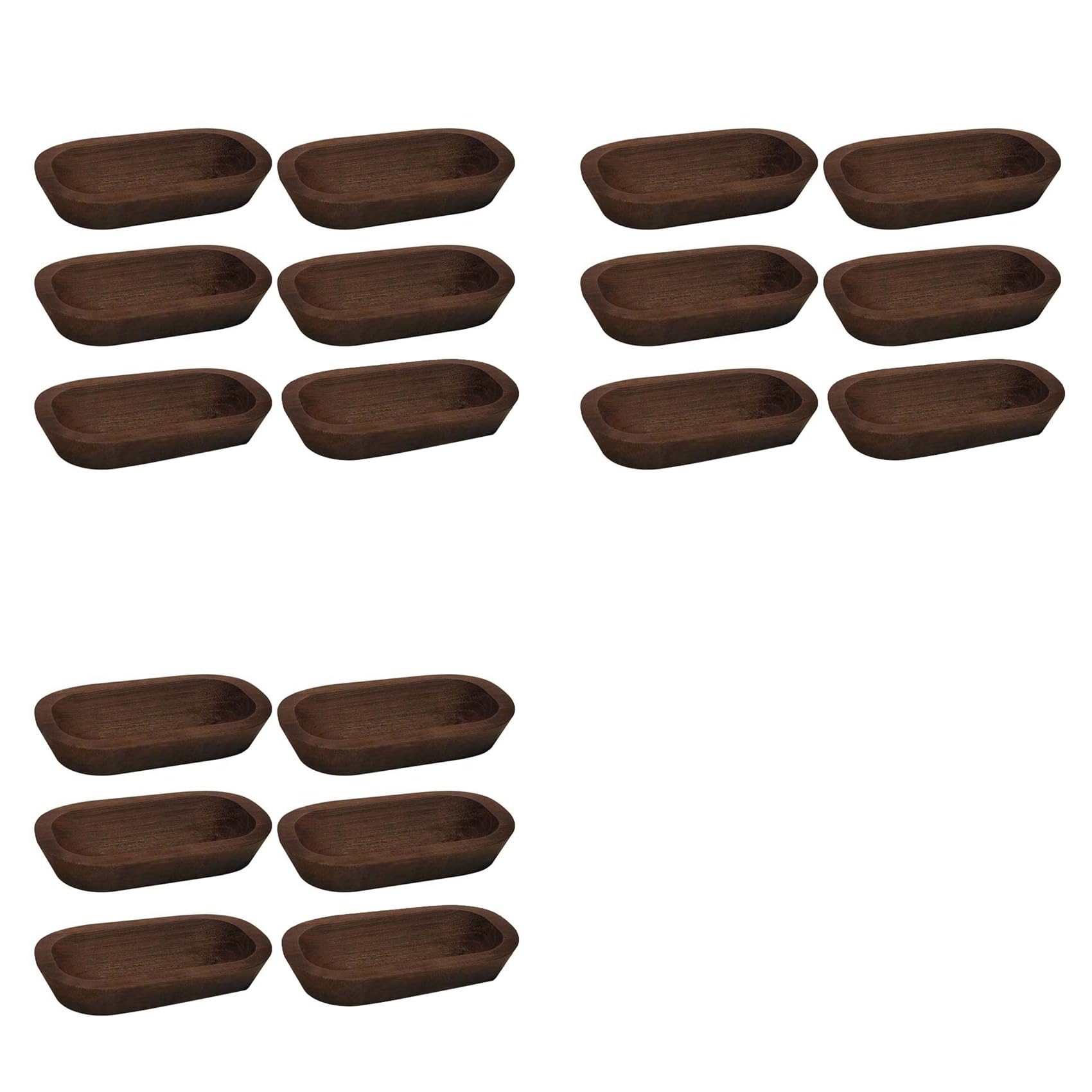 Hndhbfgrt 18 Pcs Wooden Dough Bowls for Candle Making Wood Dough Bowls Bulk for Decor Hand Carved Wood Decorations for Food Bread