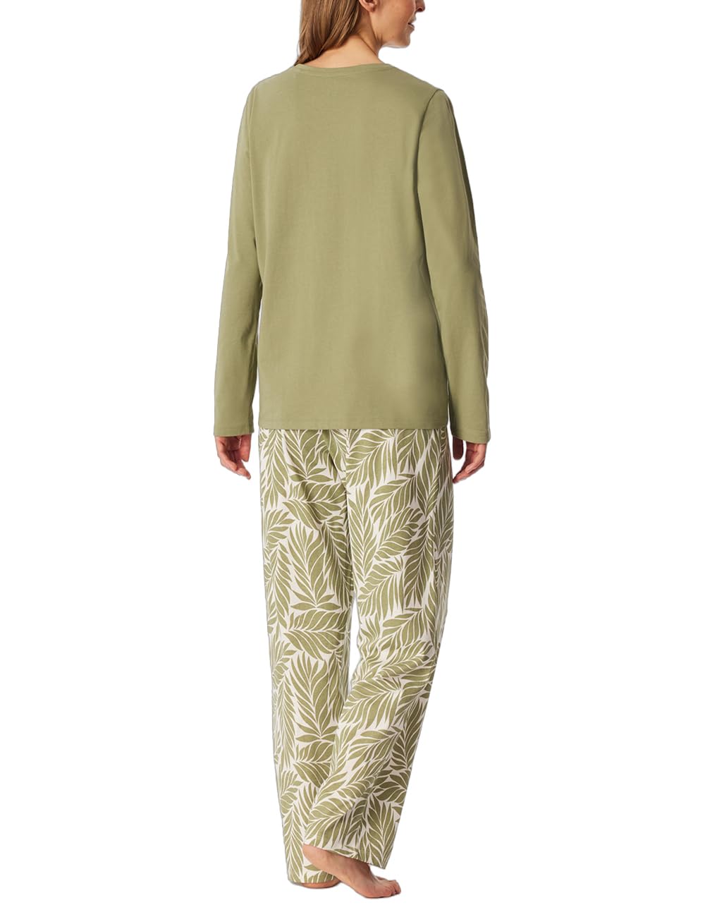 Schiesser Damen Schlafanzug Set lang weiche Baumwolle - Nightwear