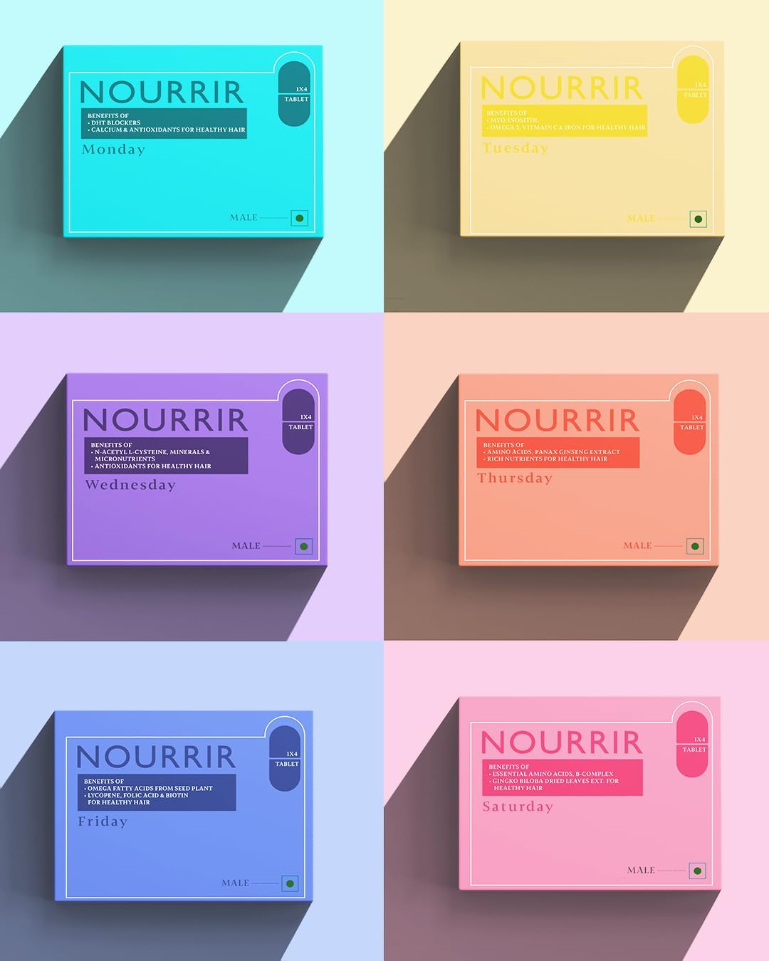 Men's Hair Growth Tablets - Biotin, DHT Blockers, Vitamins - Promotes Thick Hair, Balances Hormones 24 Count (Pack of 1) White