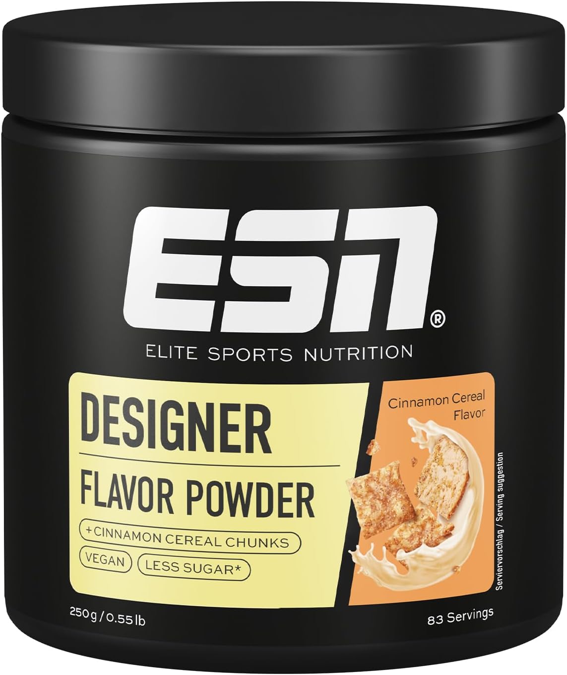 Designer Flavor Powder, Cinnamon Cereal, 250 g, 0.55 lbs, 83 Servings - Low Calorie Sugar Substitute Perfect for Curd or Skyr - Made in Germany