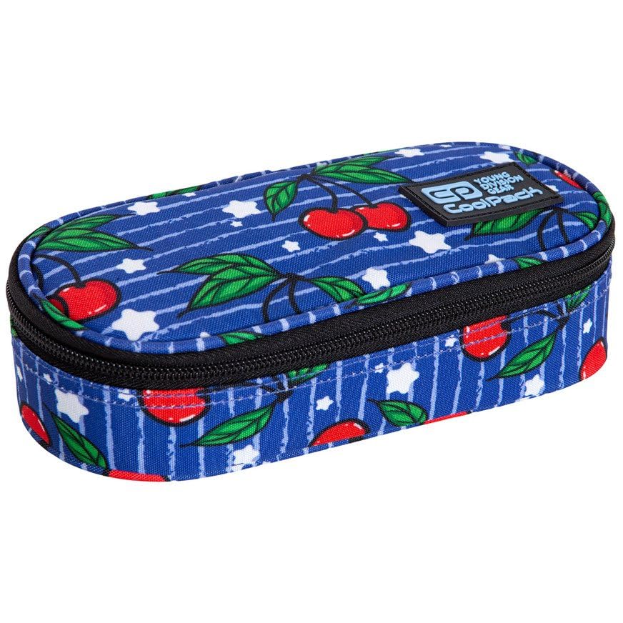 CoolPack C62238, Campus Cherries School Pencil Case, Blue, Azul
