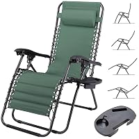 BAKAJI Sedia gravità Zero Sdraio da Giardino Poltrona Relax Pieghevole Salvaspazio
