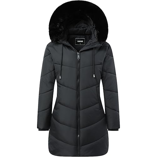 Women's Waterproof Winter Warm Down Coat | Windproof Puffer Jacket with Detachable Hood for Hiking, Travel & Commute
