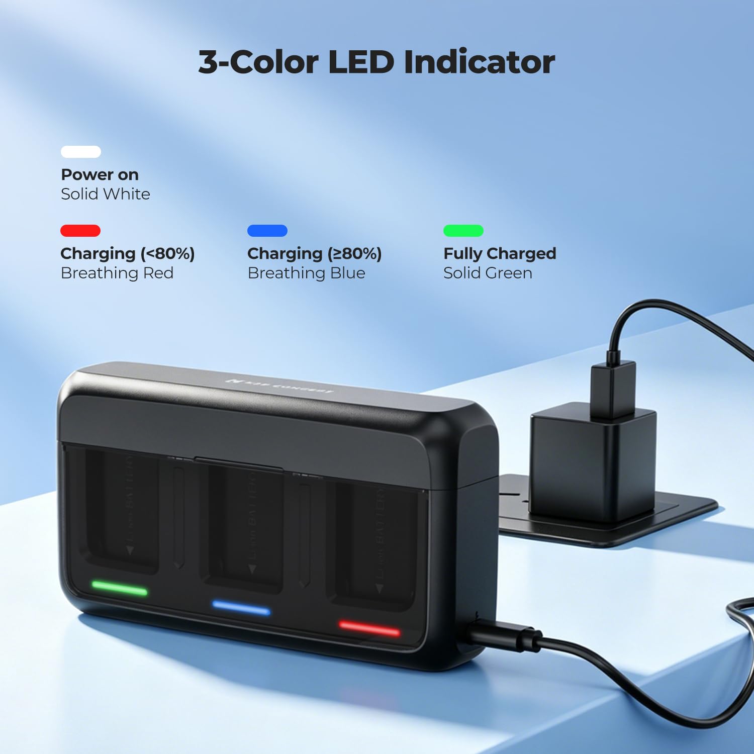 K&F CONCEPT LP-E6NH Akku 2400mAh (3er Pack) mit 20W PD Schnellladegerät,Kompatibel mit Canon EOS R7, R5/R6 Mark II, 5D Mark II/III/IV, 6D/7D Mark II, R5, R6, 60D/70D/80D/90D