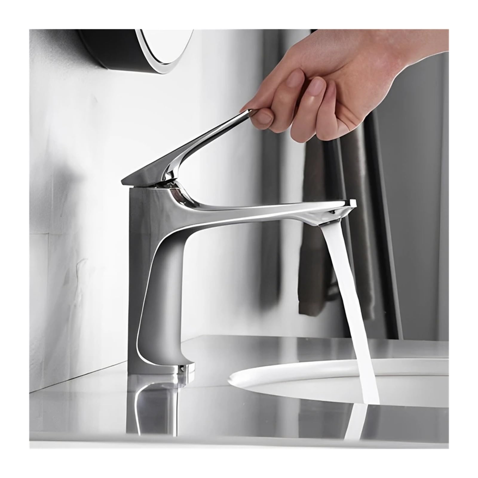 Robinet de lavabo anti-fuite en laiton pour évier chaud et froid durable