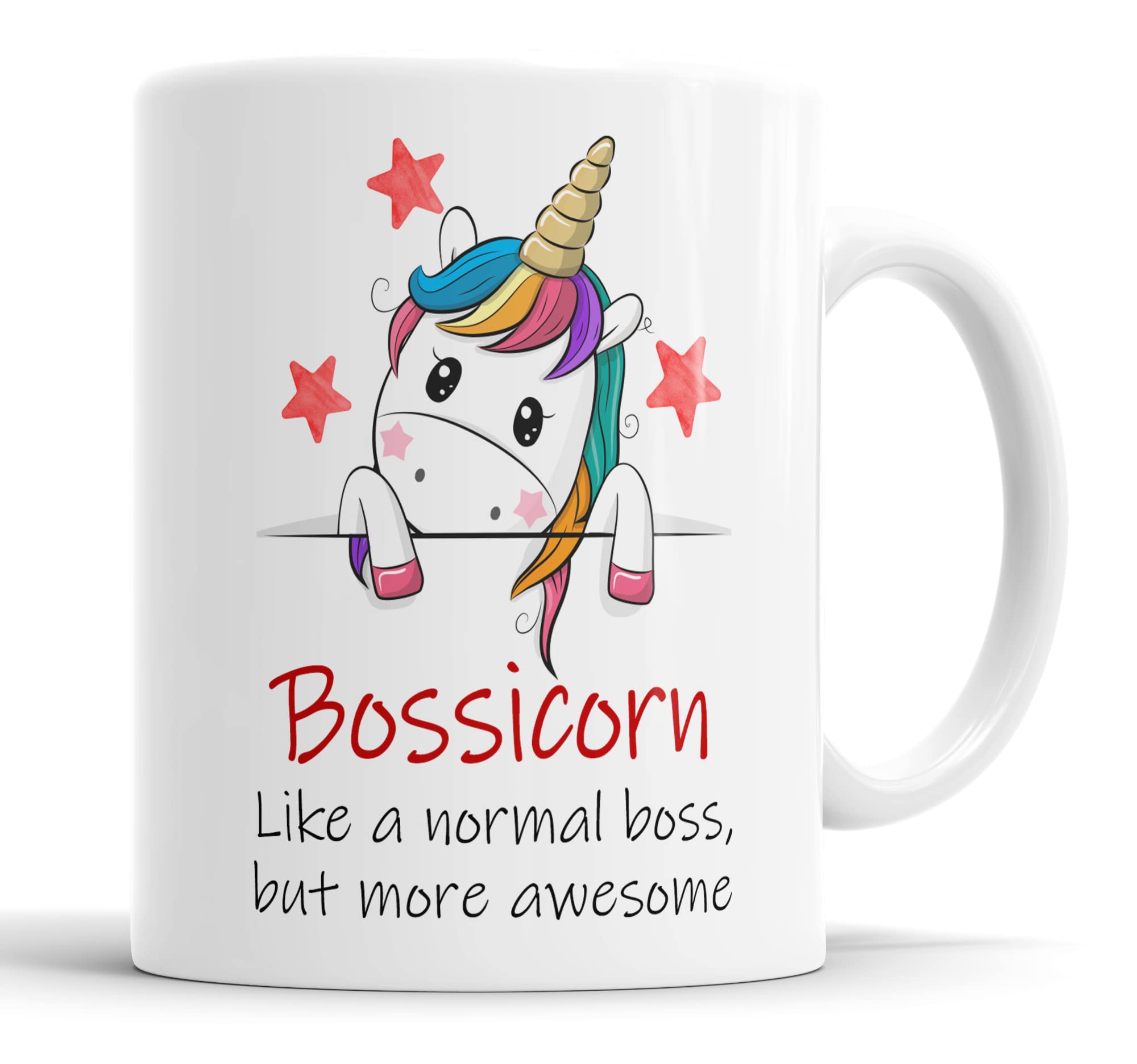 Bossicorn Mug Boss Unicorn Cup for Fathers Day Birthday Christmas Funny Mug Present for Work Boss