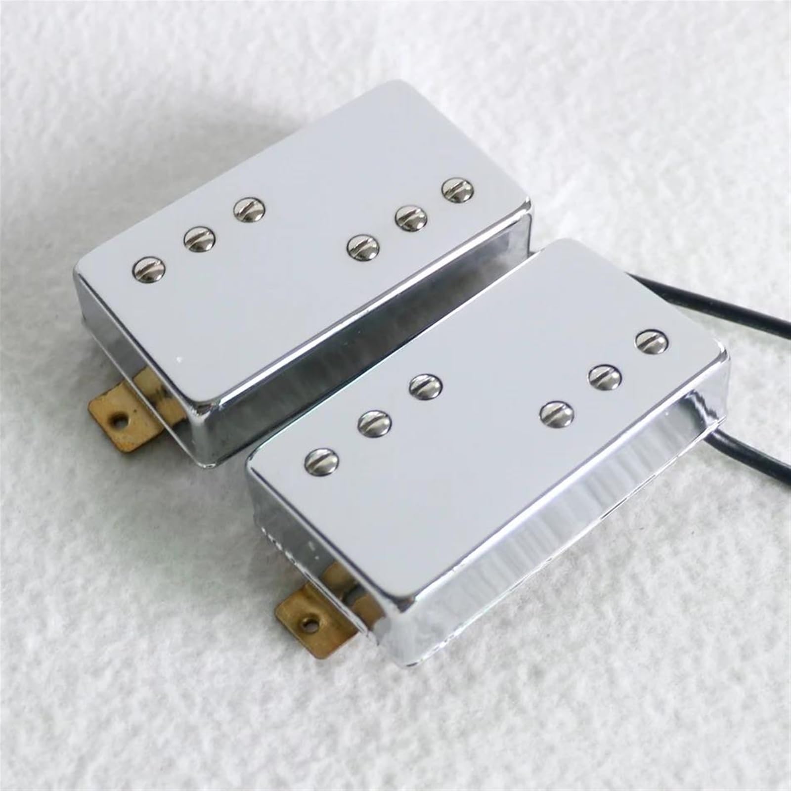 Przetworniki Do Gitary Elektrycznej Przetworniki gitarowe z chromowanym mosiądzem i magnesami ceramicznymi do 6-strunowych gitar elektrycznych