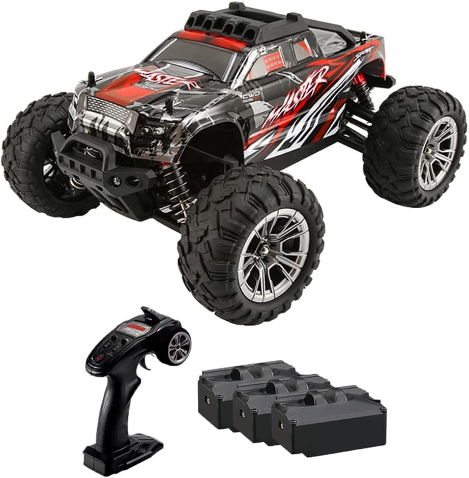 RC Cars 2.4Ghz 1/16 Scale Remote Control Truck, 4WD High Speed 33 KM/h Remote Control Buggy All Terrains Electric Toy Off Road RC Car Vehicle Truck Crawler for Kids Adults Birthday Gift
