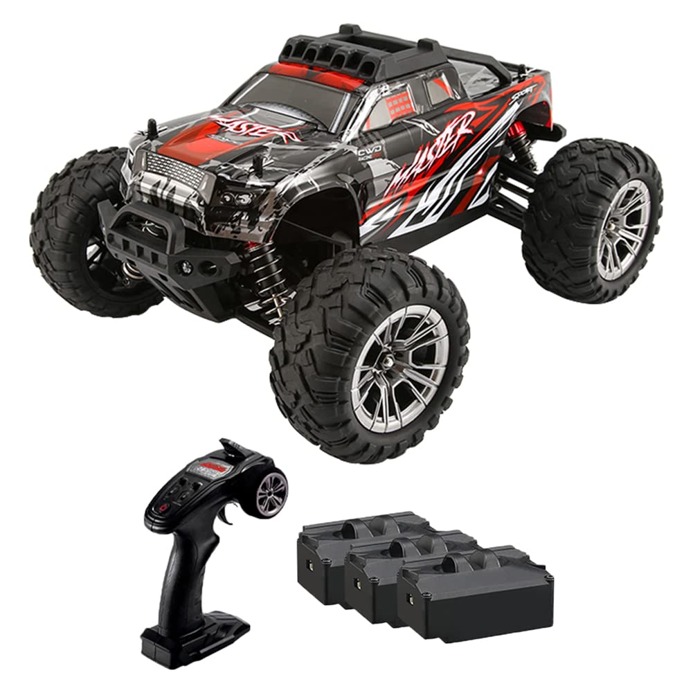 RC Cars 2.4Ghz 1/16 Scale Remote Control Truck, 4WD High Speed 33 KM/h Remote Control Buggy All Terrains Electric Toy Off Road RC Car Vehicle Truck Crawler for Kids Adults Birthday Gift