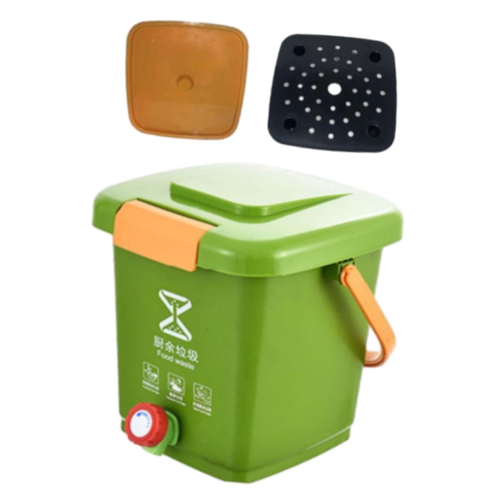 ATORSE Kitchen Waste Compost Bucket Stylish Waste Container for Pantry Home Counter S-image-20