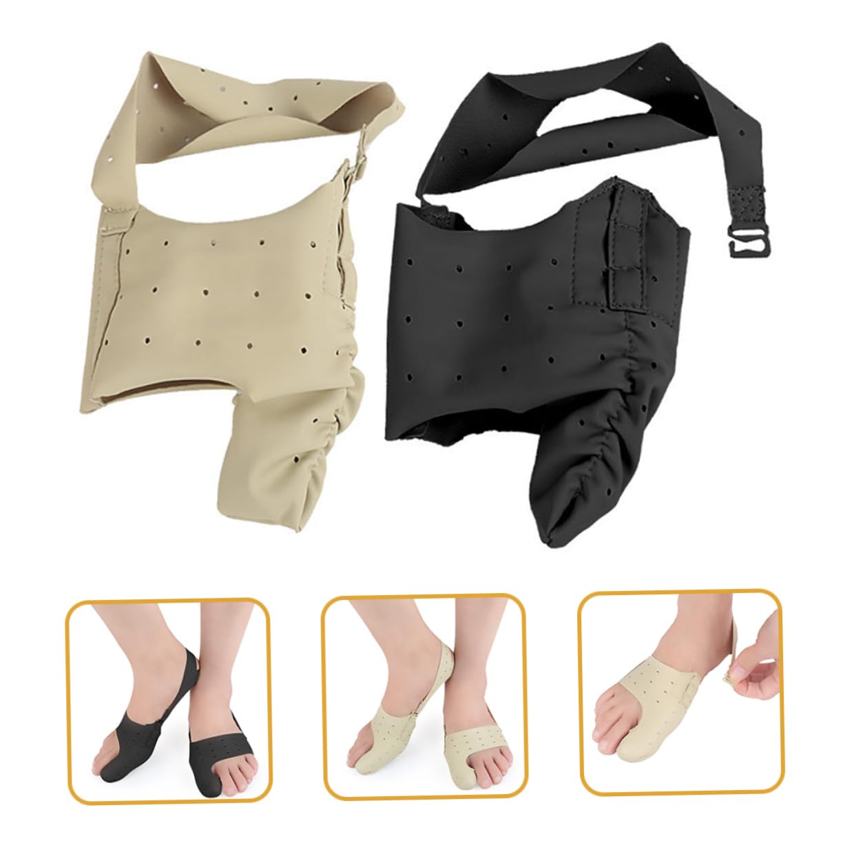 Didiseaon 2 Pcs for Women Separator Straightener Foot Wrap Support Reusable Splint Size m