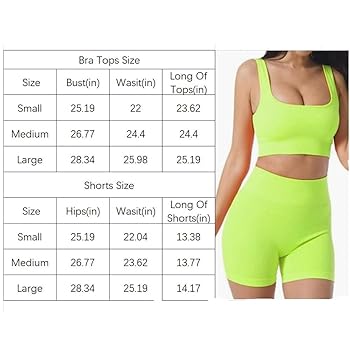 Seamless Ribbed Yoga Biker Shorts Sets Workout Two Piece