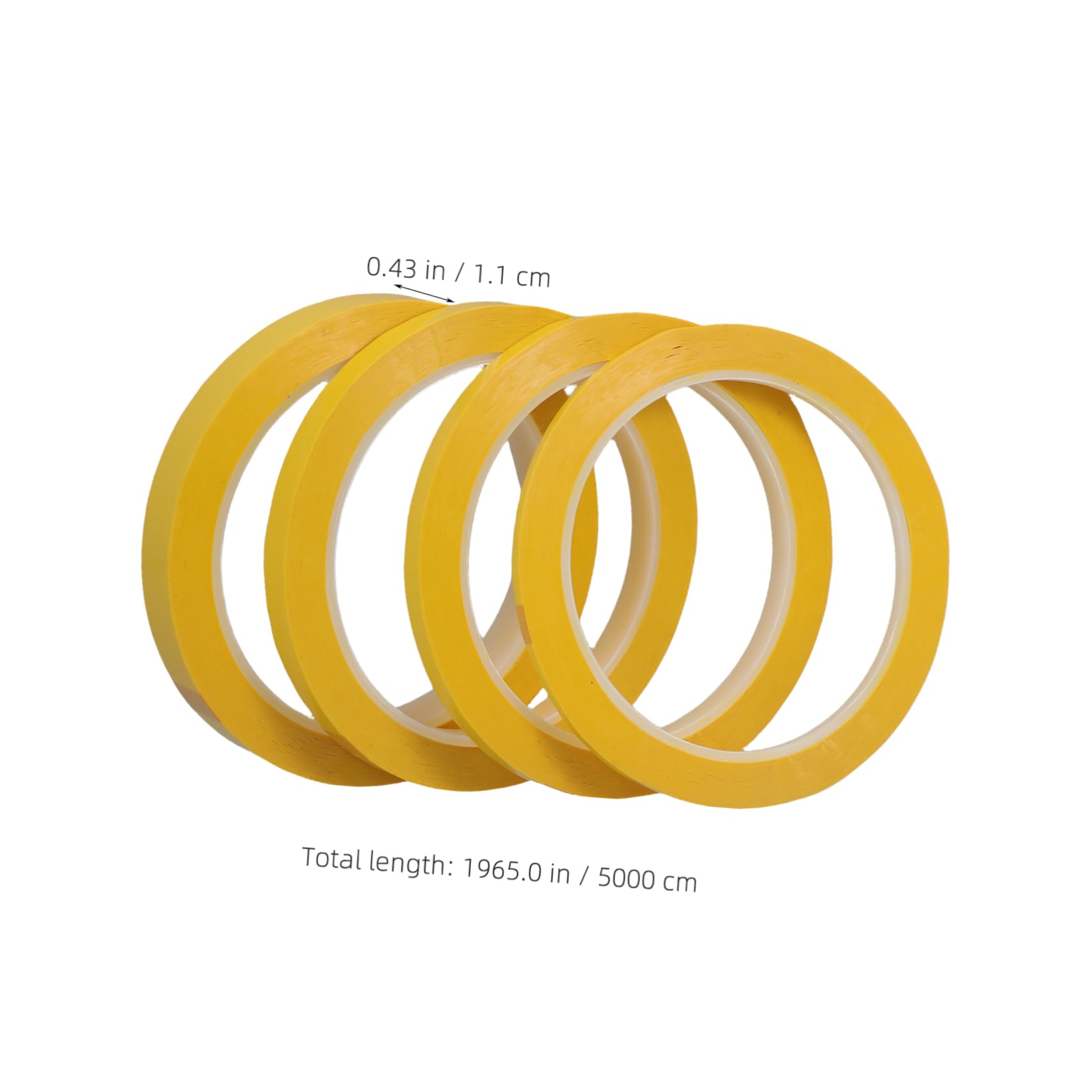 LALAFINA Adhesive Labeling Tapes Strong Adhesive for Office Drafting Craft Insulation Heat-Resistant Marking Tapes