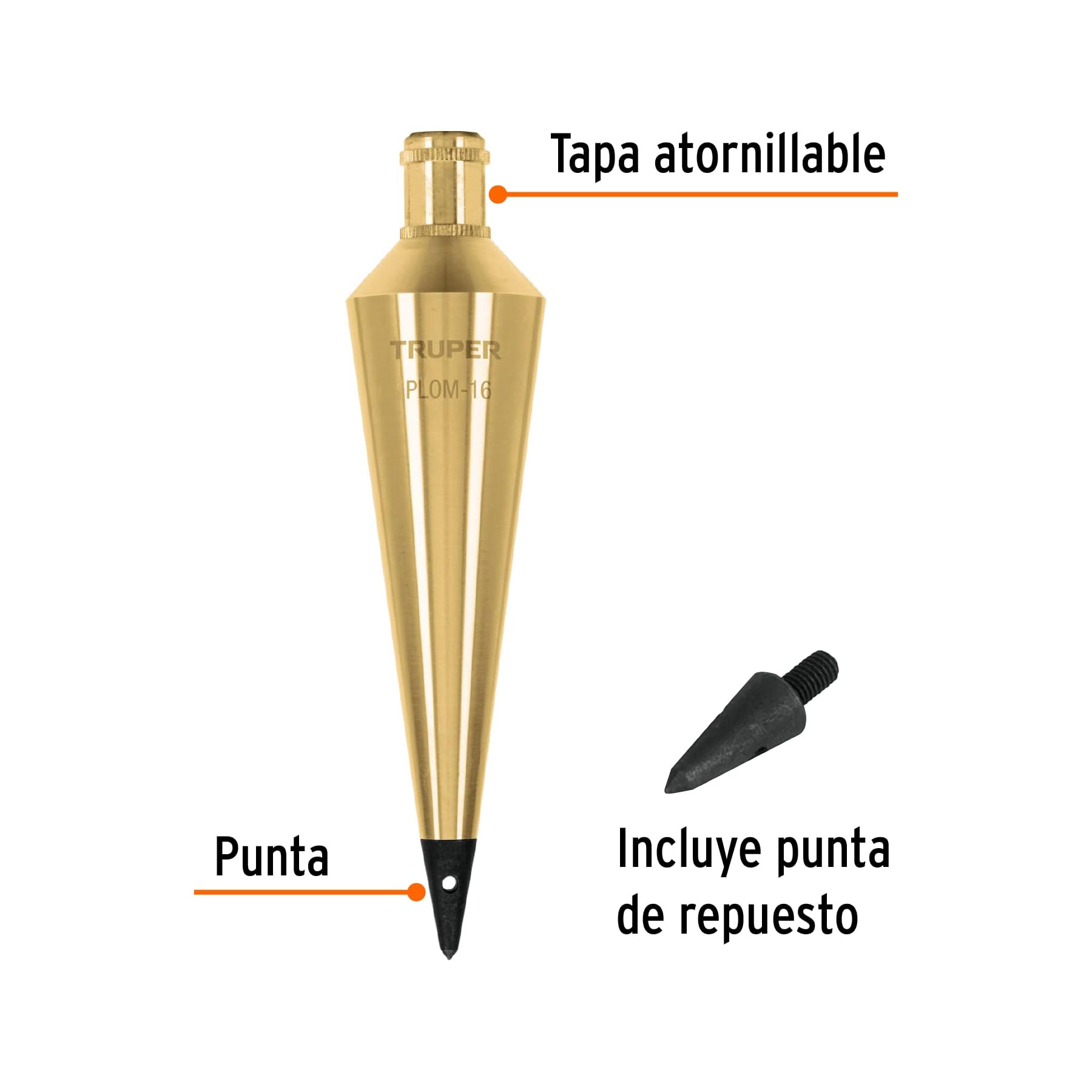 Plomada de latón - 450 g