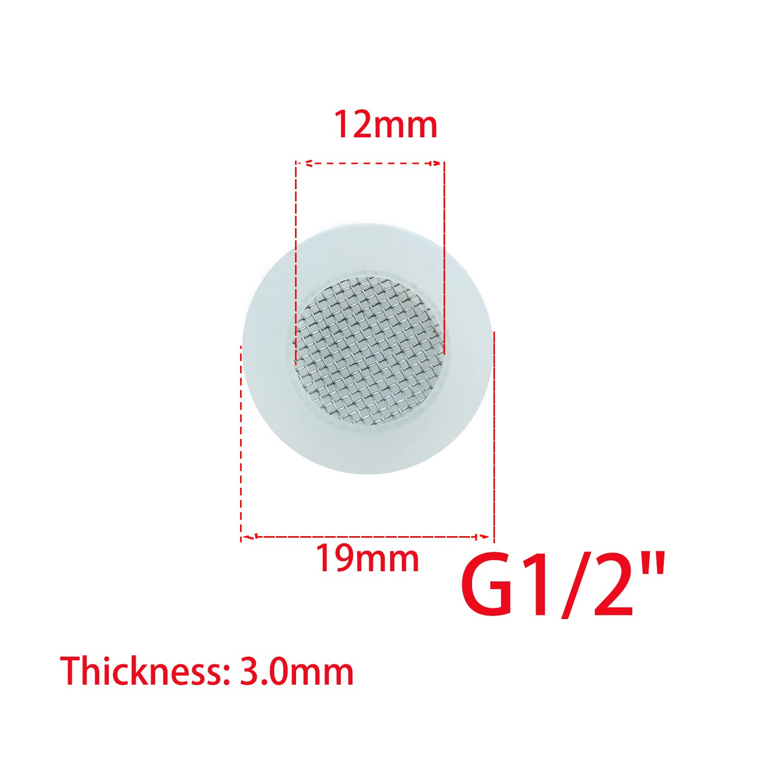 Qrity 20PCS Flat Gasket Sealing Ring, 19mm Hose Washers with Filter Net Sealing Ring - Image 4