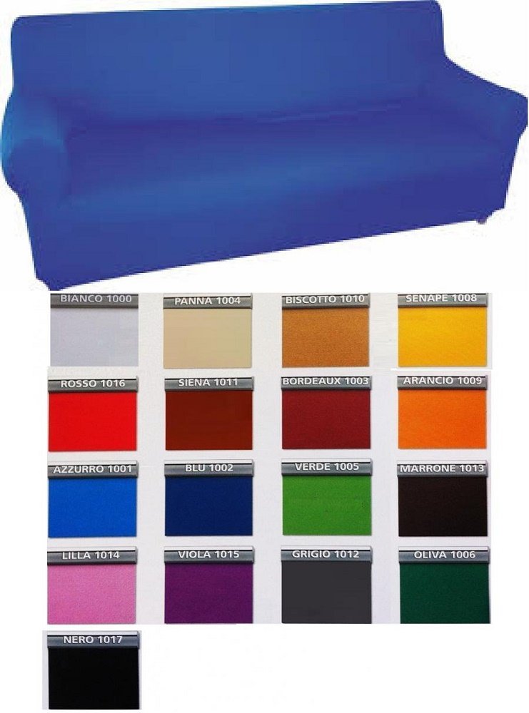 Copridivano 3 Posti  Larghezza Fino A 185 Cm , Imbottito, Traspirante, In Cotone Tinta Unita Colore Lino 91023288