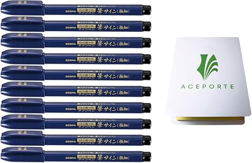 Miniatura 7 de Zebra Fude Sign Brush Pen Usu-Zumi (P-WF1-GR), bolígrafo de caligrafía para dibujos artísticos, ilustración de manga, tinta negra resistente al