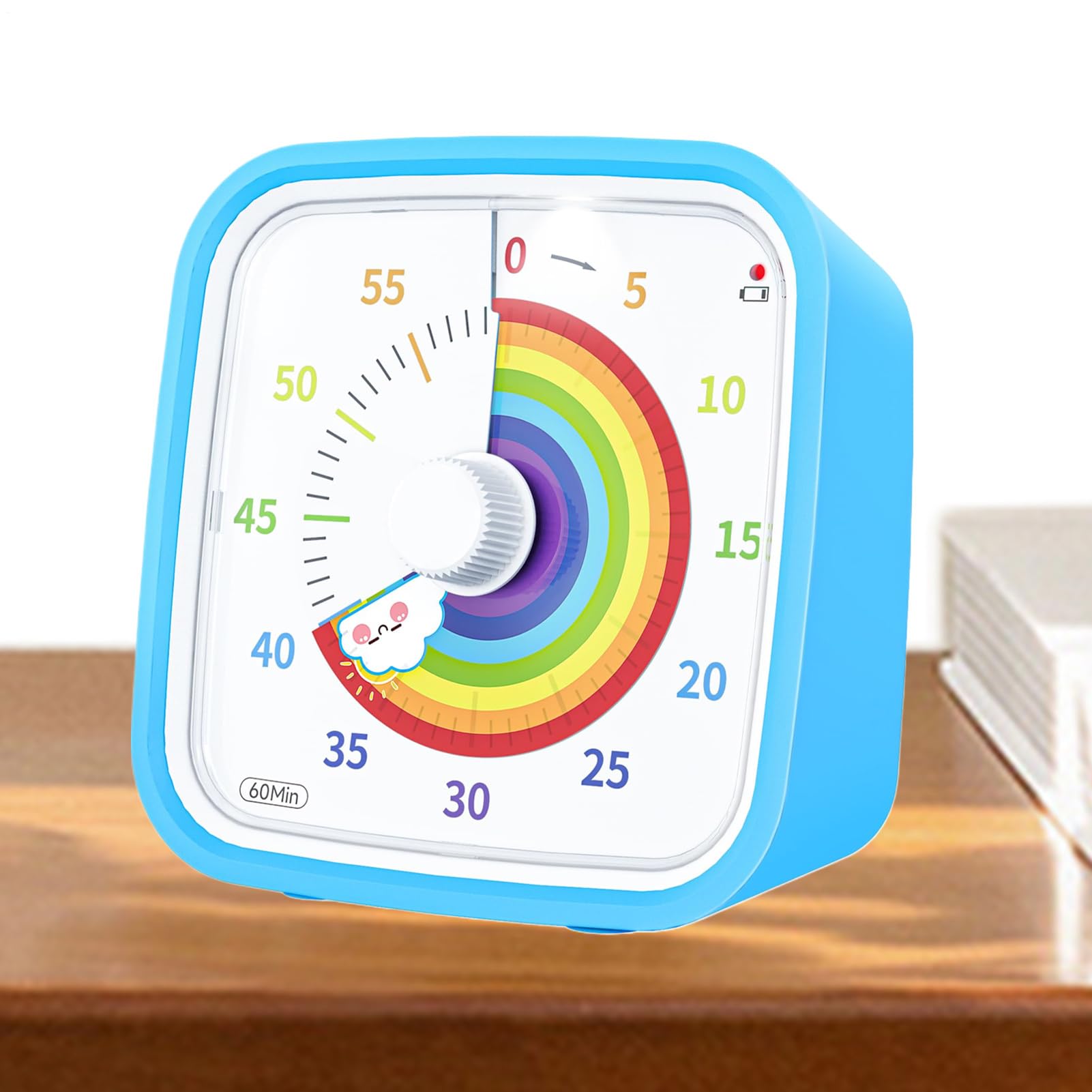 Visual Timer for Kids Rainbow Disk 60 Minutes Countdown Clock with