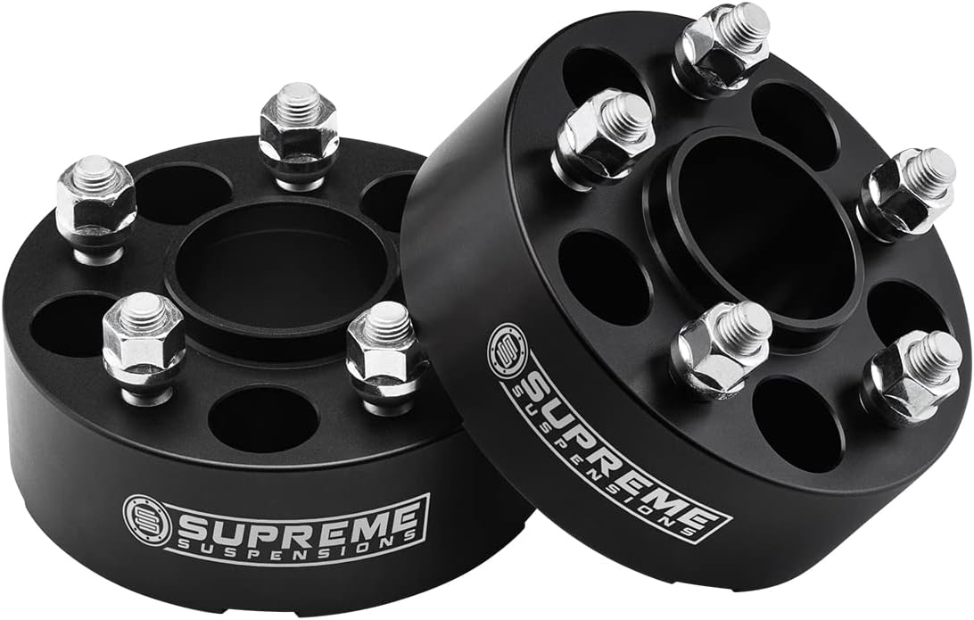 Supreme Suspensions - 2pc Set of 1.5" Hub Centric Wheel Spacers for 2021-2023 Ford Maverick [BP: 5x108mm / CB: 63.4mm / Studs: M14x1.5] - 4 Tire Valve Stem Caps Included