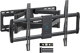 PERLESMITH Full Motion TV Wall Mount for 50-90 in TVs, Super Load-Bearing up to 165lbs, TV Mount Bracket with Dual Articul...