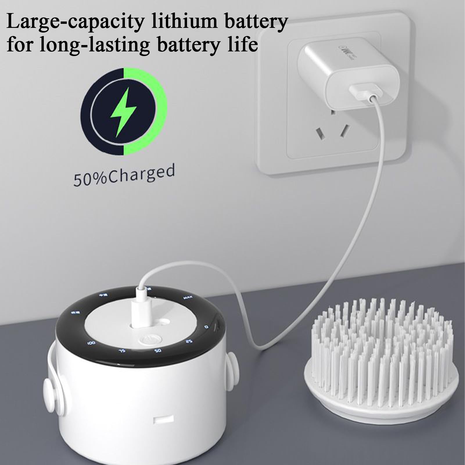 Scrubber Elettrico Per Doccia Senza Fili Robusto, Automatico e Impermeabile