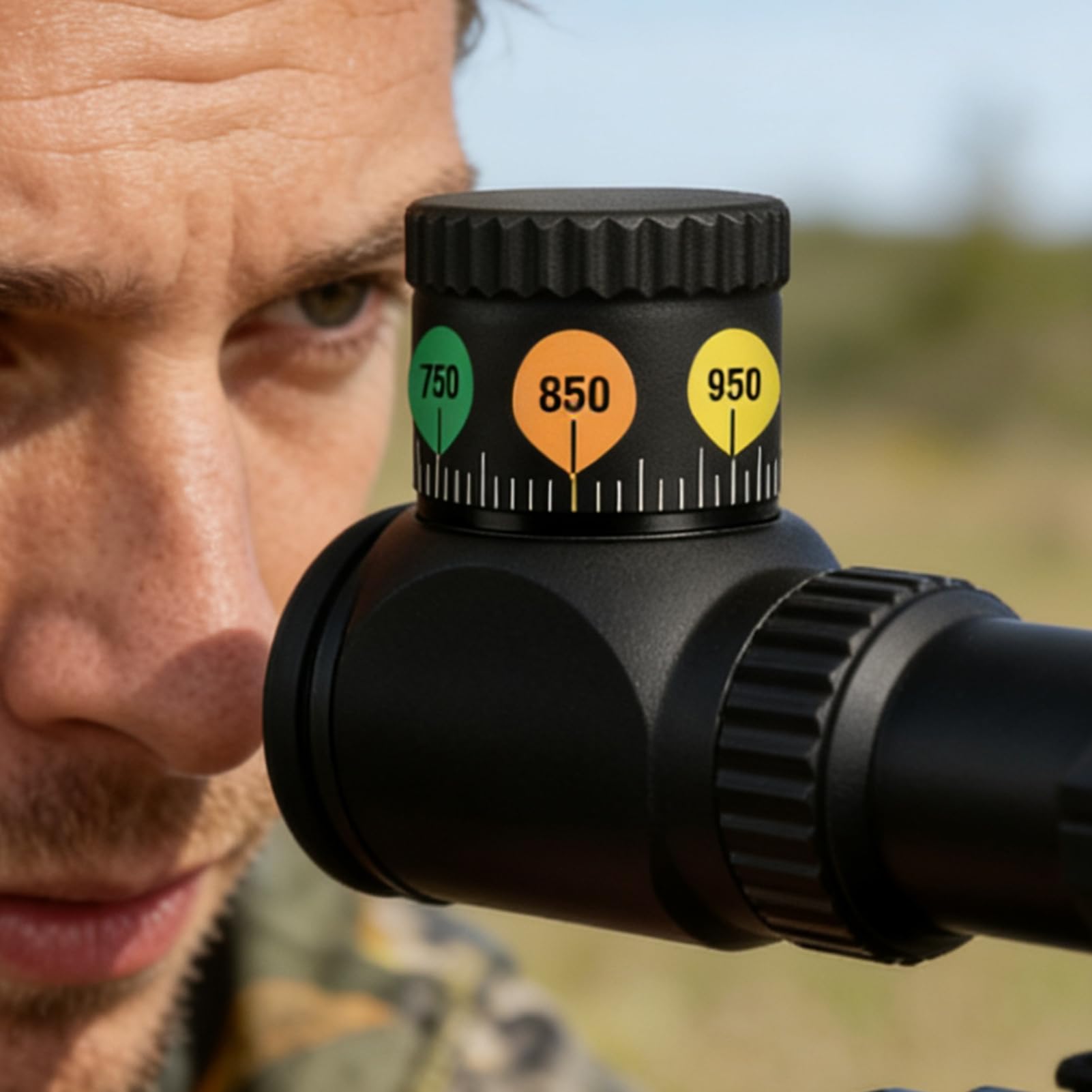 Pegatinas para torreta de visor, 10 hojas de objetivos para tiro de larga distancia – Hojas de pegatinas para la torre del visor de alta adherencia, para deportes juegos al aire libre seguridad