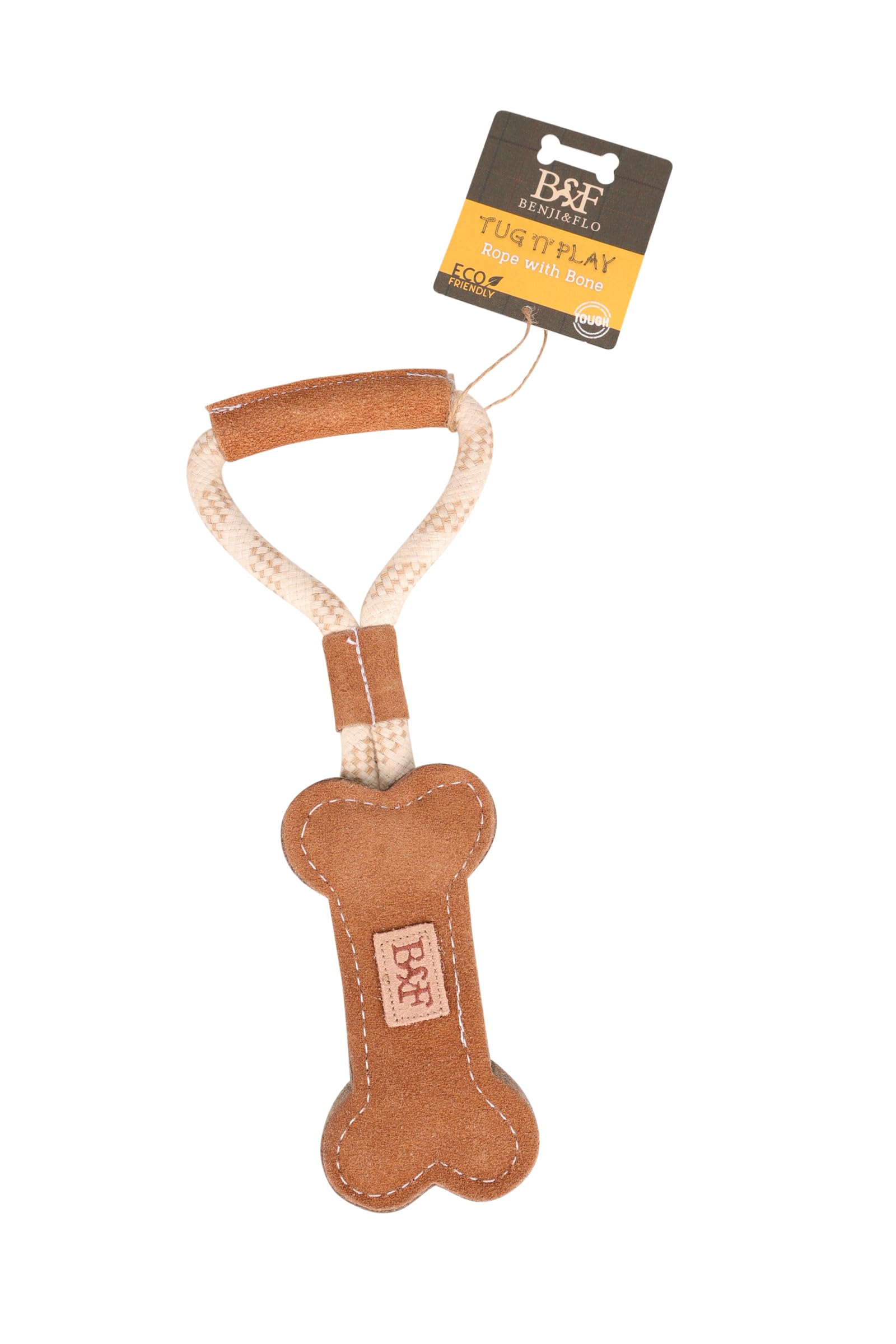 Benji & Flo Tug 'n' Play Dog Toys, Rope with Bone