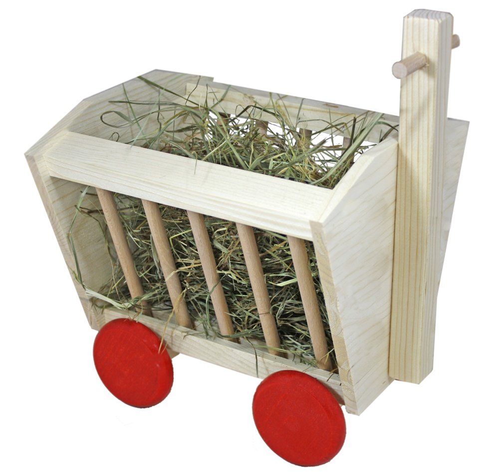 Elmato Straw Hay Cart/Food Rack/Trolley/Wagon