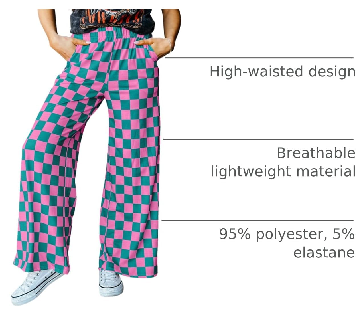 Acelitt Womens Checkered Pants image 4