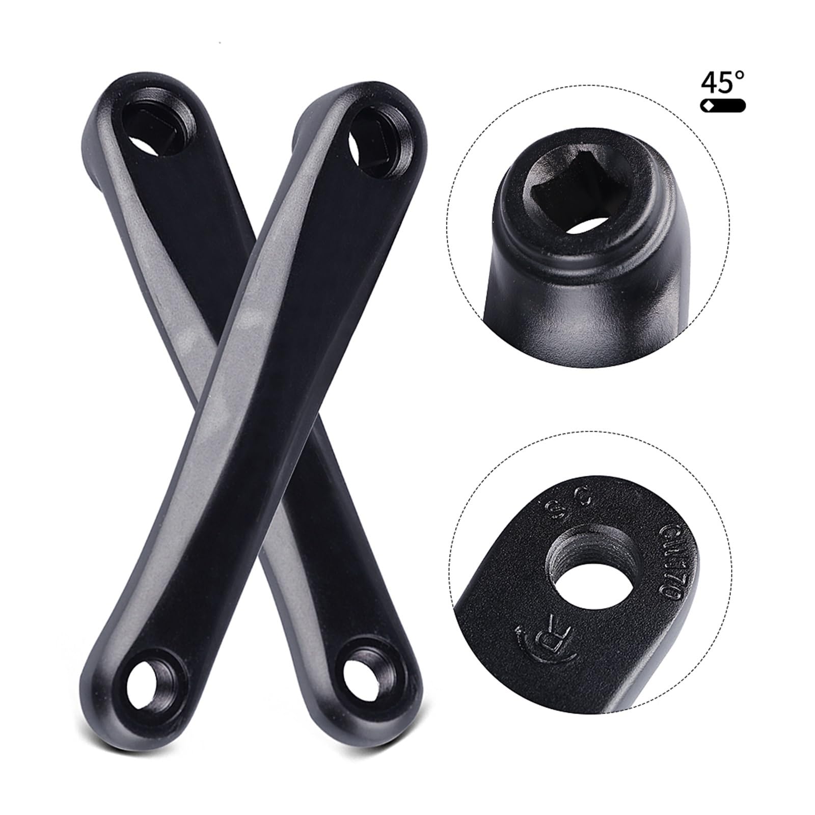 BAFANG Crank Arm BBS01 BBS02 BBSHD Bicicletta Elettrica Kit di Conversione 170mm Premium Lega di Alluminio Guarnitura (Uno Destra