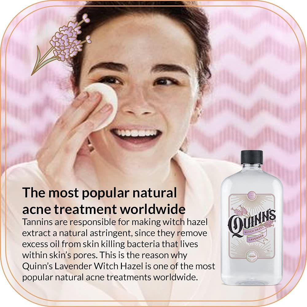 Quinn's Pure Castile Organic Unscented Liquid Soap 32 oz Alcohol Free Lavender Witch Hazel with Aloe Vera 16oz