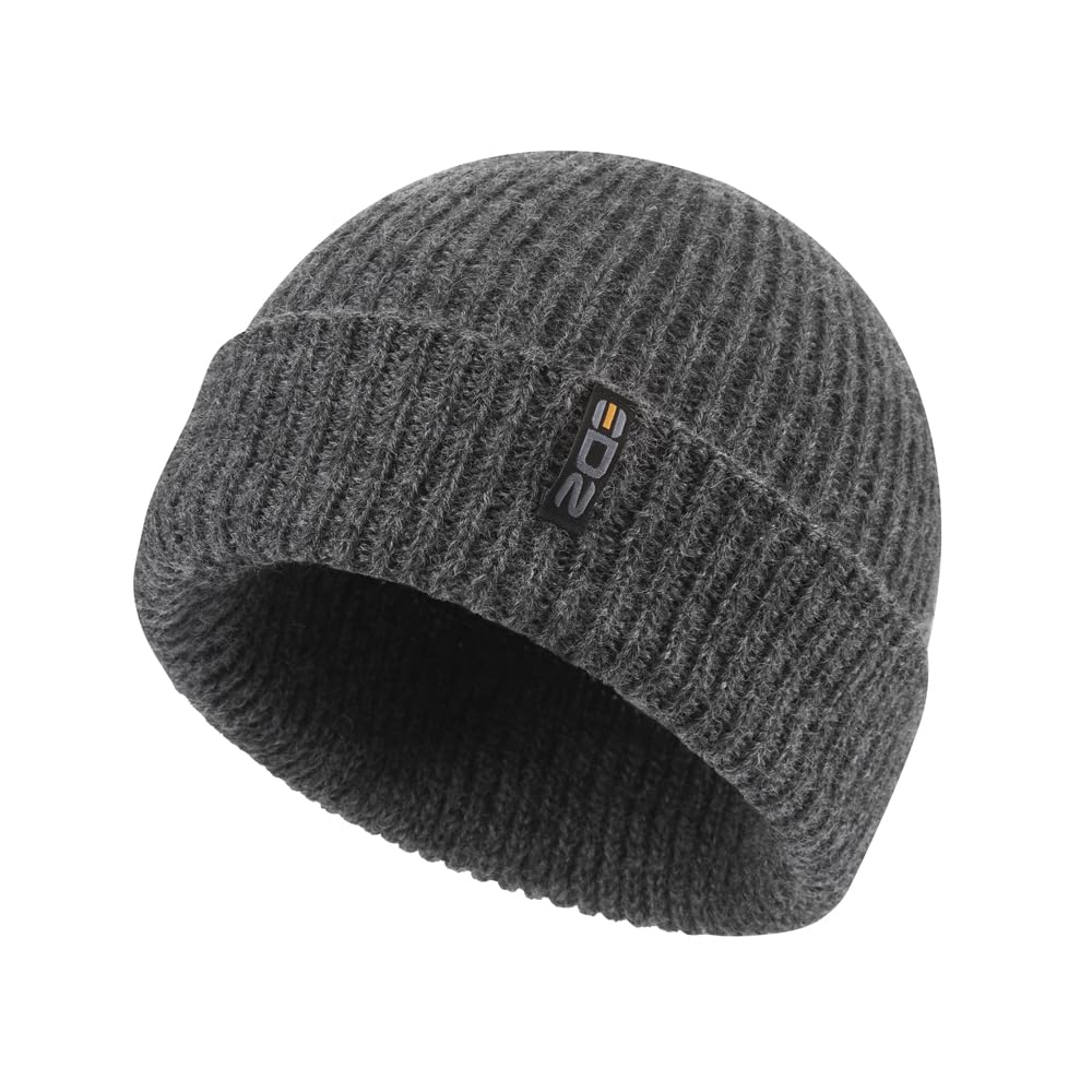 Edz Unisex Grey Solway Merino Wool Beanie Hat