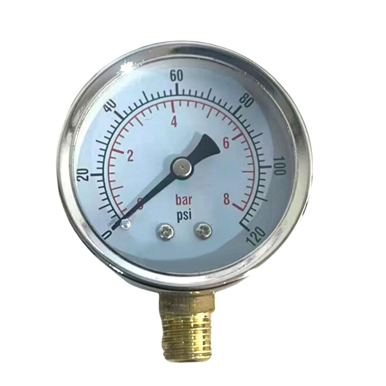 Pressure Gauge Metal Construction for Accurate Water and Air Pressure Measurement in Industrial and Home Gauge