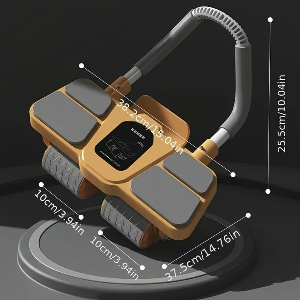 ZBDZSW Automatyczny wałek do ćwiczeń mięśni brzucha Rebound Wheel Core z 4 kółkami Stabilny panel podparcia Treningi w domowej siłowni
